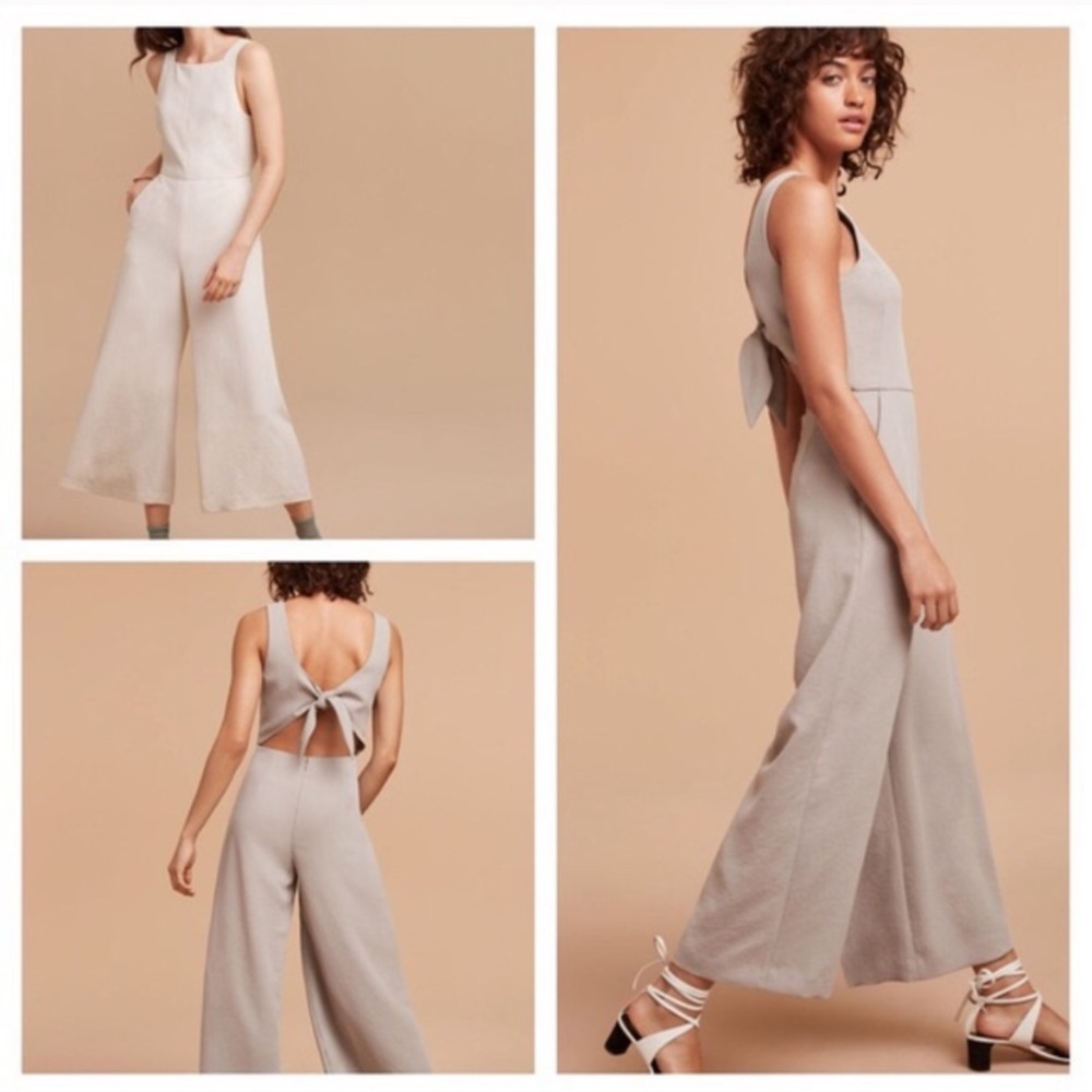 Aritzia Wilfred Ecoulement ashen tie back jumpsuit - Picture 1 of 8